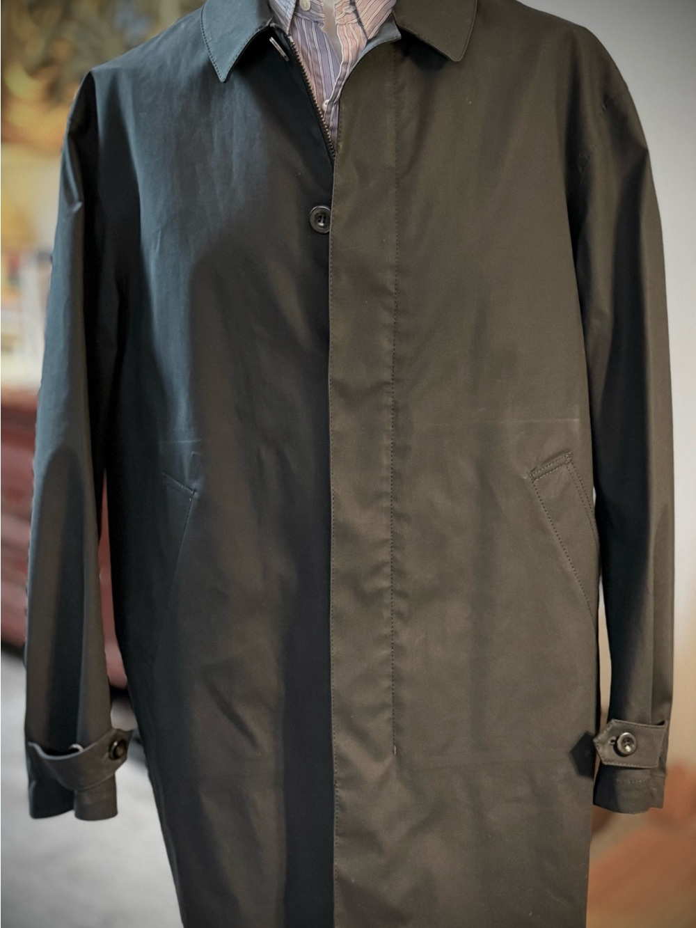 Coach Navy Trench Raincoat